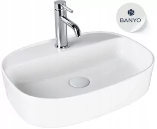 Bevisa Arosa umývadlo na stôl 51 × 38 cm biela 2000225138